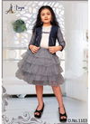 Grey Colour Arya Kriti Party Wear Soft Net frock Collection 1103